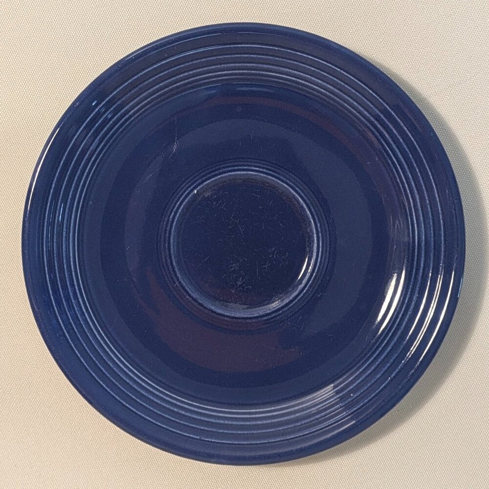 Vintage Fiesta Cobalt Blue Saucer, Homer Laughlin 1936-1959